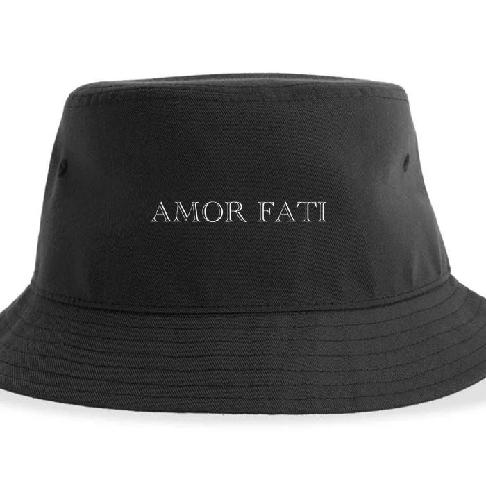 Amor Fati Love Your Fate Stoic Inspirational Latin Sustainable Bucket Hat