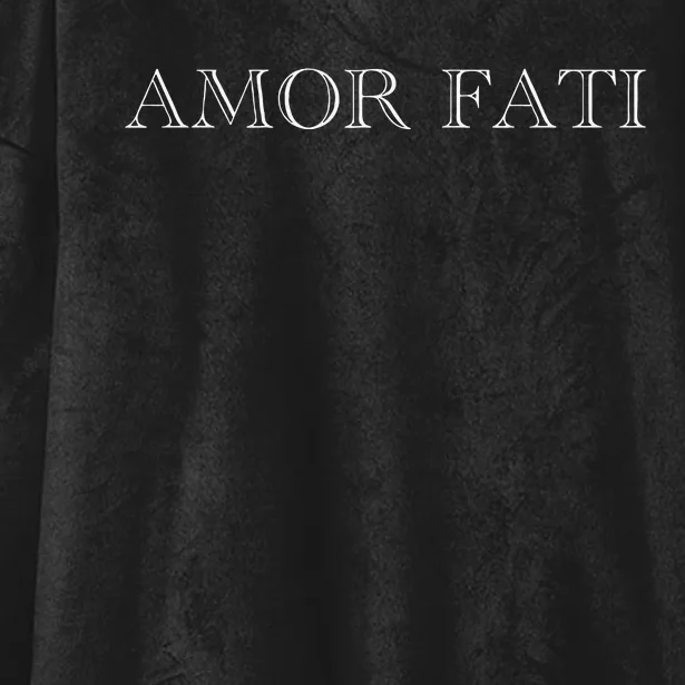 Amor Fati Love Your Fate Stoic Inspirational Latin Hooded Wearable Blanket