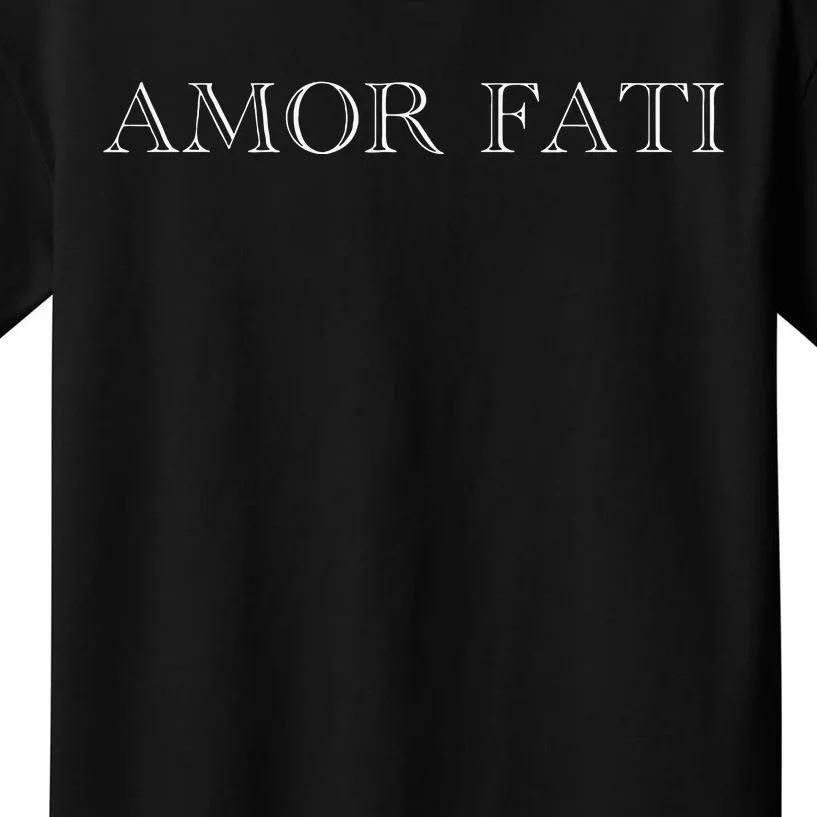 Amor Fati Love Your Fate Stoic Inspirational Latin Kids T-Shirt