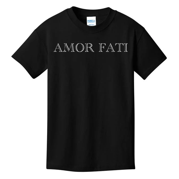 Amor Fati Love Your Fate Stoic Inspirational Latin Kids T-Shirt