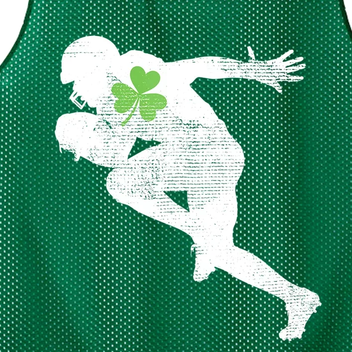 American Football Lovers Green Shamrock Leaf St Patricks Day Mesh Reversible Basketball Jersey Tank