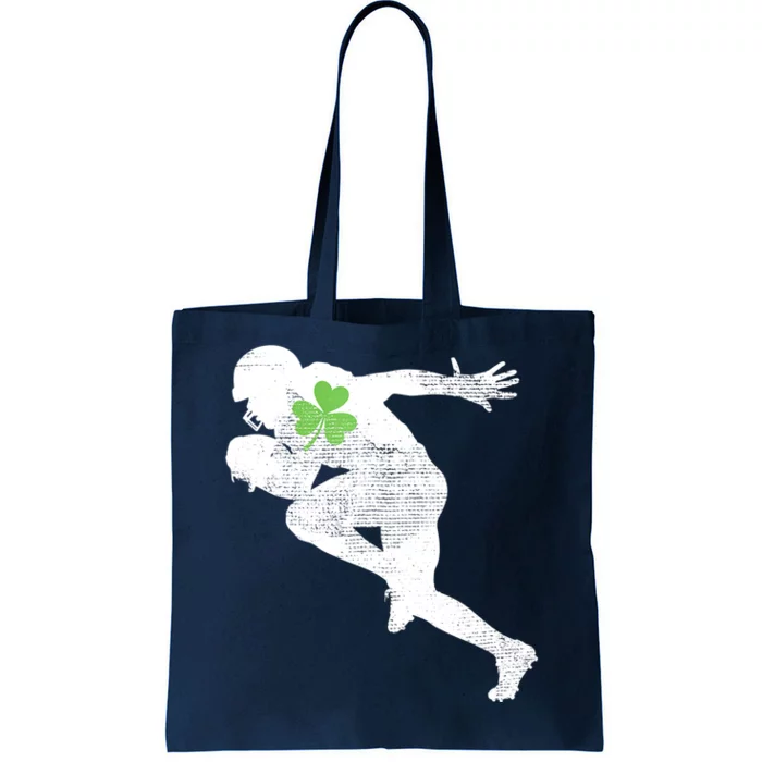 American Football Lovers Green Shamrock Leaf St Patricks Day Tote Bag