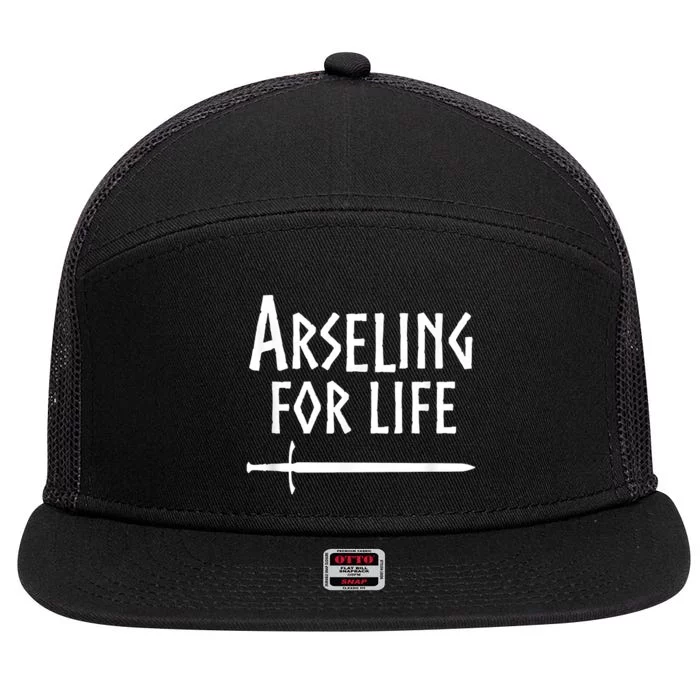 Arseling For Life 7 Panel Mesh Trucker Snapback Hat