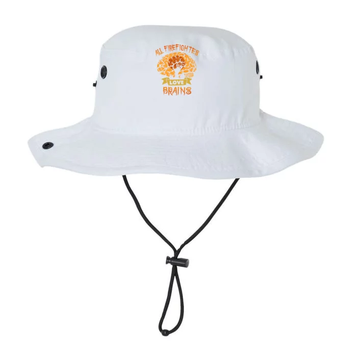 All Firefighters Love Brains Scary Halloween Night Costume Cute Gift Legacy Cool Fit Booney Bucket Hat