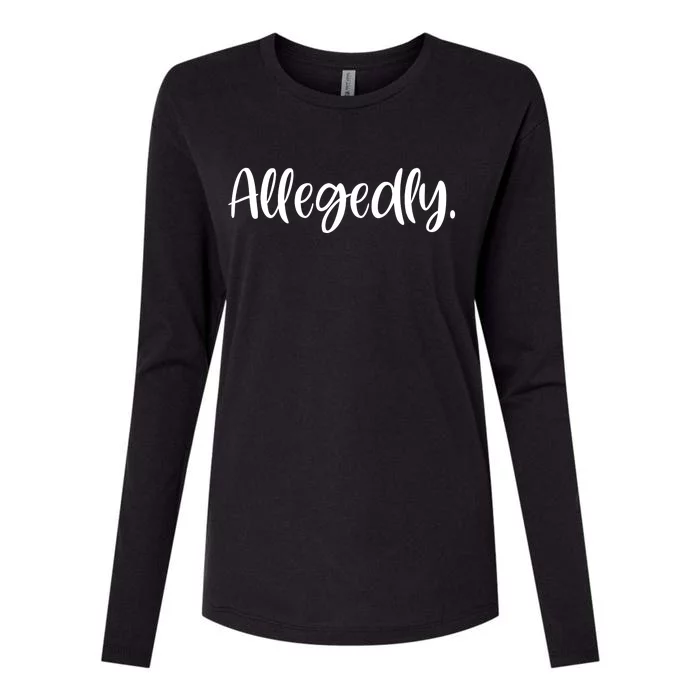 Allegedly Funny Lawyer Womens Cotton Relaxed Long Sleeve T-Shirt