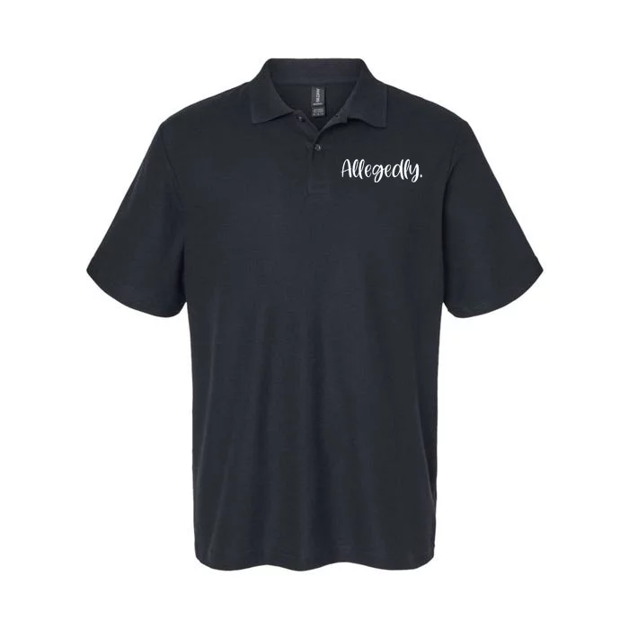 Allegedly Funny Lawyer Softstyle Adult Sport Polo