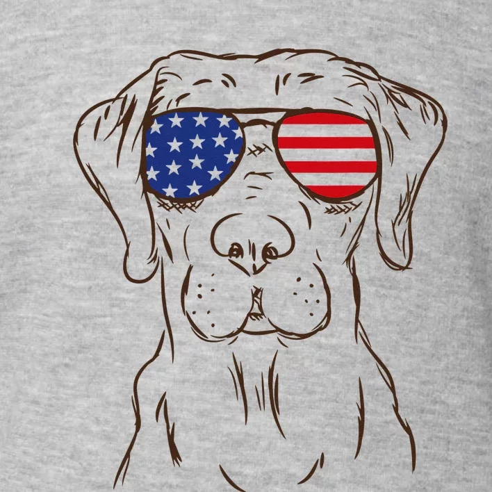 American Flag Labrador Retriever Patriotic 4th Of July Gifts Toddler Sweatshirt