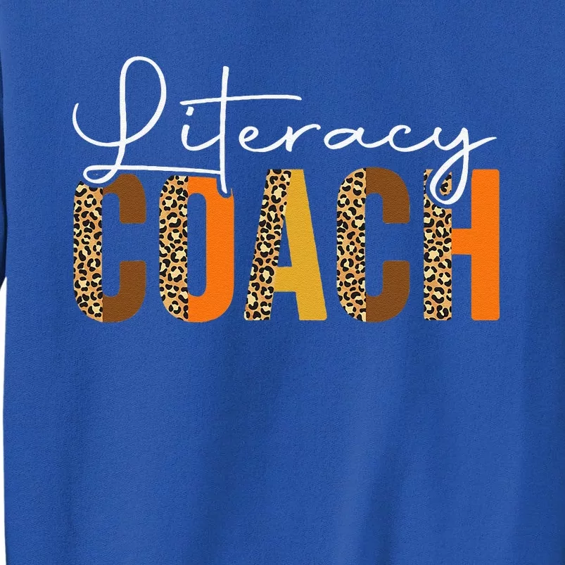 Autumn Fall Literacy Coach Thanksgiving Leopard Squad Sweatshirt