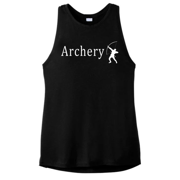 Archery Funny Logo Ladies Tri-Blend Wicking Tank