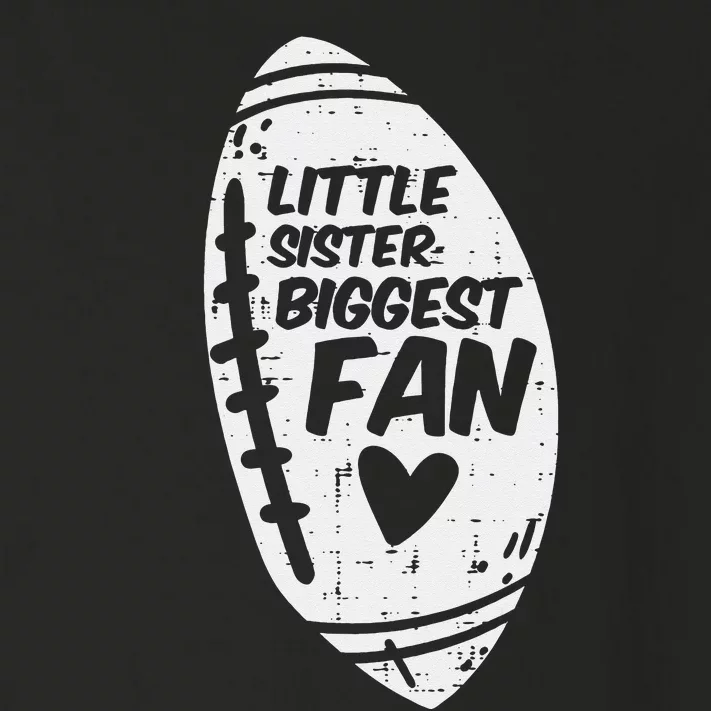 American Football Little Sister Biggest Fan Family Toddler Long Sleeve Shirt