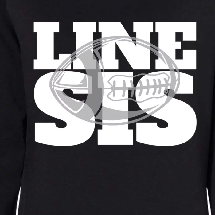 American Football Line Sis Player Support Funny Gift Womens California Wash Sweatshirt