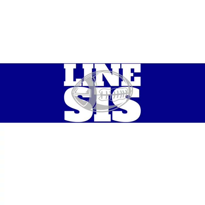 American Football Line Sis Player Support Funny Gift Bumper Sticker