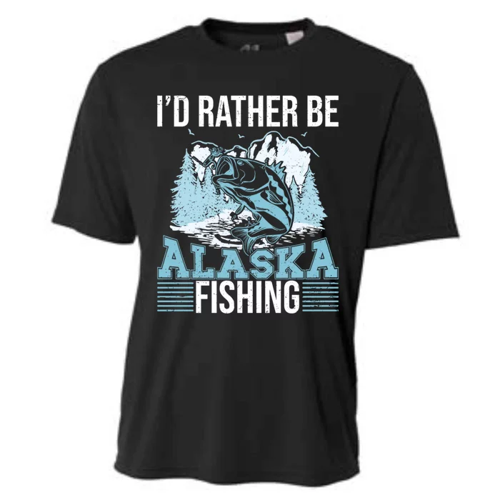 Alaska Fishing Lovers Alaskan Salmon Fish Gift Cooling Performance Crew T-Shirt