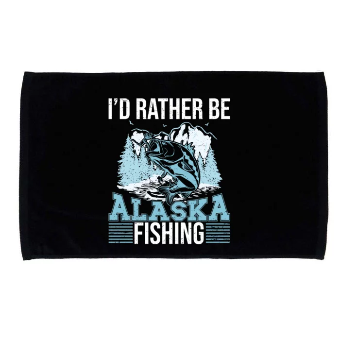 Alaska Fishing Lovers Alaskan Salmon Fish Gift Microfiber Hand Towel