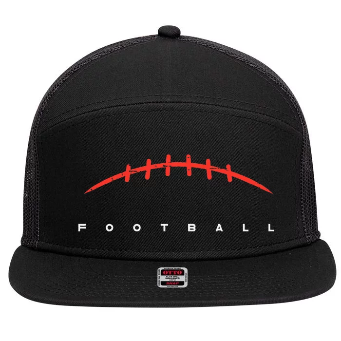 American Football Lines Cool Sports Player 7 Panel Mesh Trucker Snapback Hat