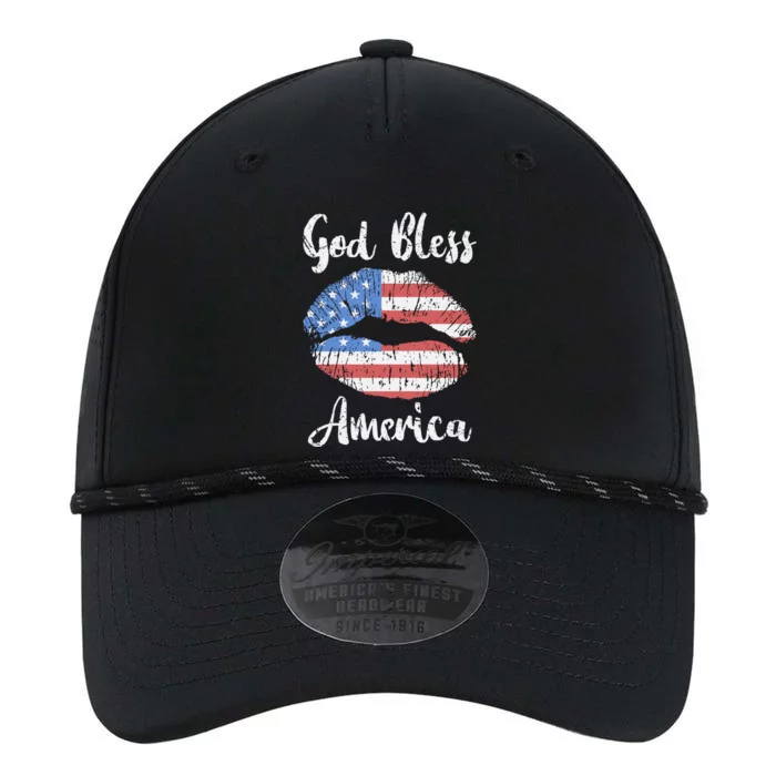 American Flag Lips God Bless America Great Gift Performance The Dyno Cap