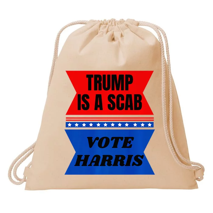 Antitrump Fun Laundry Detergent Vote Harris 2024 Election Drawstring Bag