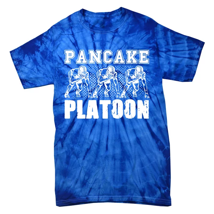 American Football Line Pancake Platoon Player Support Gift Tie-Dye T-Shirt