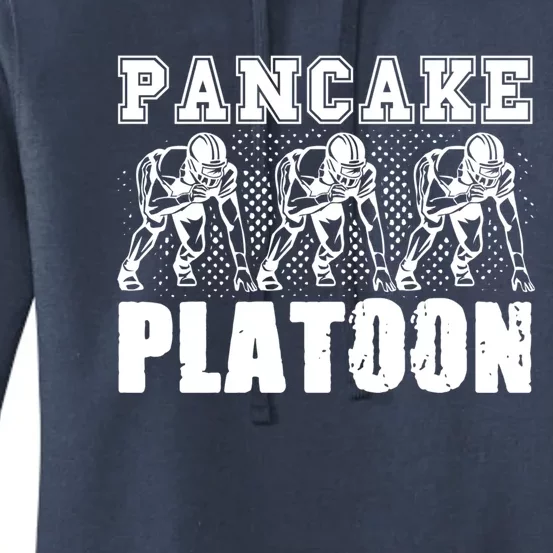 American Football Line Pancake Platoon Player Support Gift Women's Pullover Hoodie