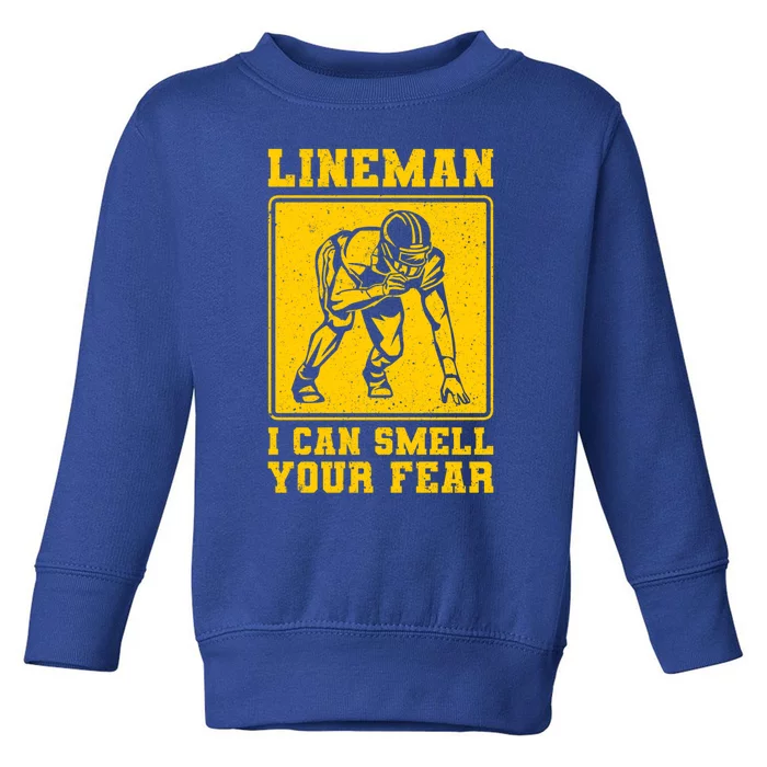 American Football Line Player Support Gift Toddler Sweatshirt