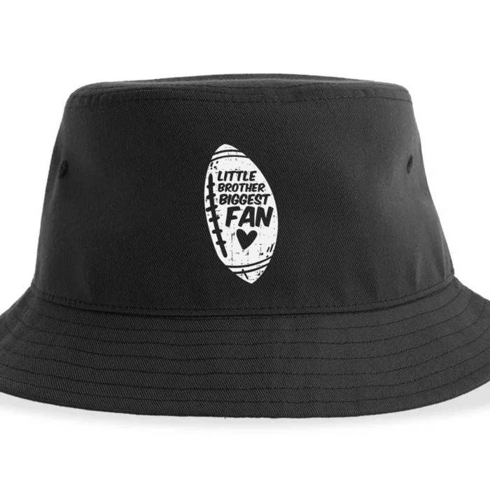 American Football Little Brother Biggest Fan Family Sustainable Bucket Hat