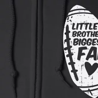 American Football Little Brother Biggest Fan Family Full Zip Hoodie