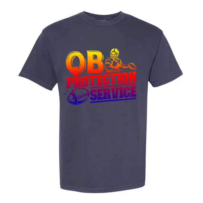 American Football Line Qb Protection Service Great Gift Garment-Dyed Heavyweight T-Shirt