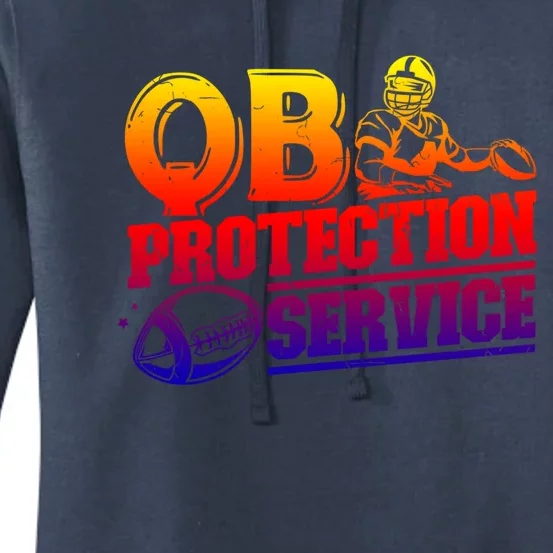 American Football Line Qb Protection Service Great Gift Women's Pullover Hoodie