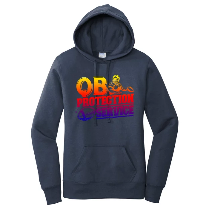 American Football Line Qb Protection Service Great Gift Women's Pullover Hoodie