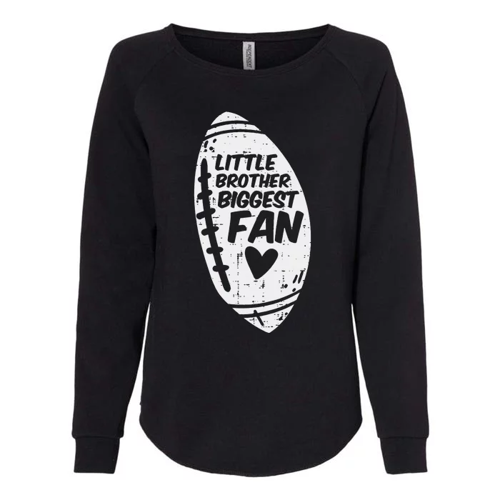 American Football Little Brother Biggest Fan Family Womens California Wash Sweatshirt