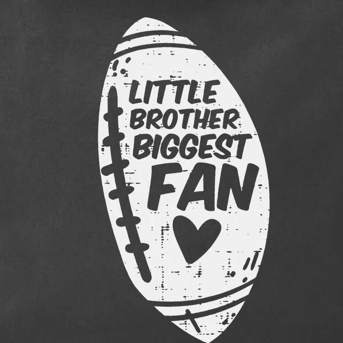 American Football Little Brother Biggest Fan Family Zip Tote Bag