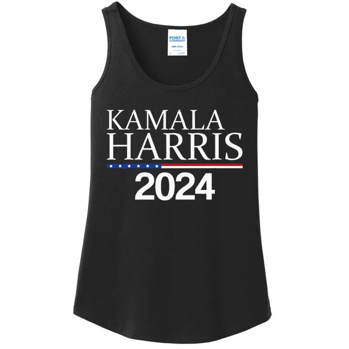 American Flag Logo Kamala Harris 2024 Ladies Essential Tank