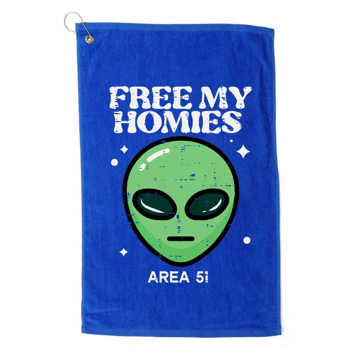 Alien Free My Homies Area 51 Funny Ufo Platinum Collection Golf Towel