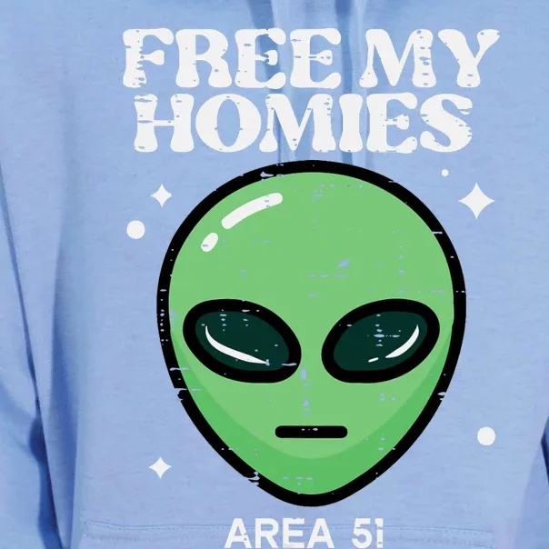 Alien Free My Homies Area 51 Funny Ufo Unisex Surf Hoodie