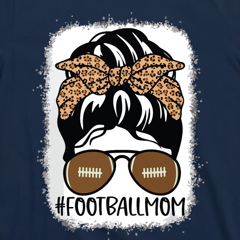 American Football Mom Leopard Bun Family Matching T-Shirt