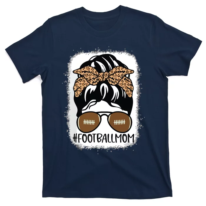 American Football Mom Leopard Bun Family Matching T-Shirt