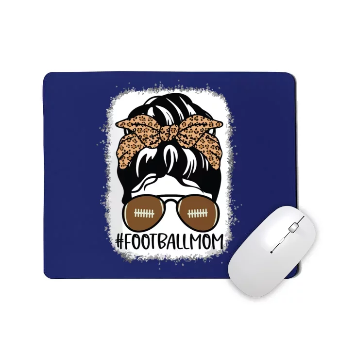 American Football Mom Leopard Bun Family Matching Mousepad