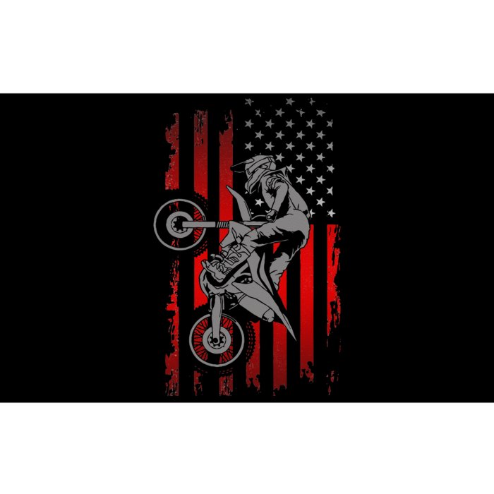 American Flag Motocross Dirt Bike Bumper Sticker