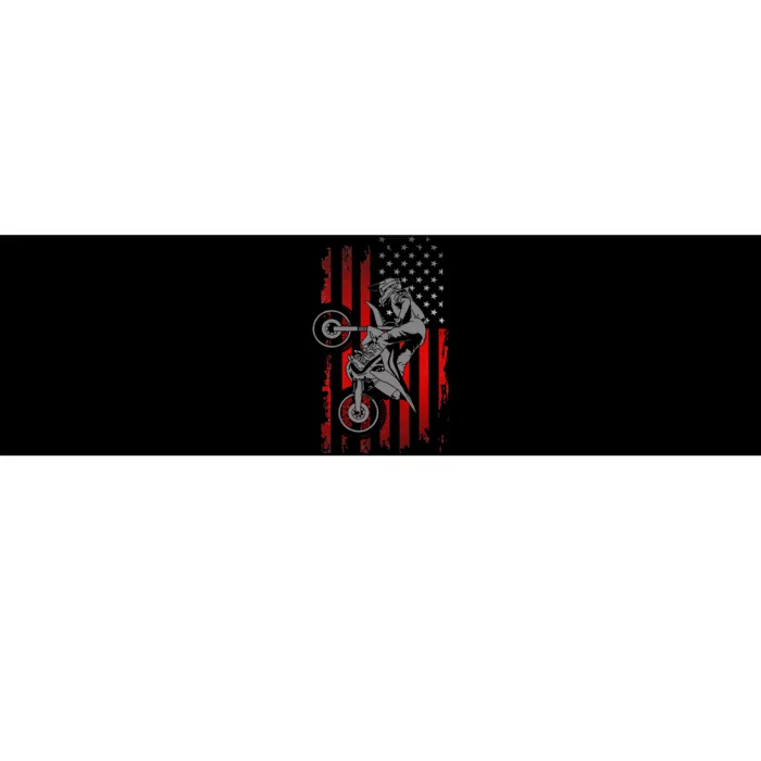 American Flag Motocross Dirt Bike Bumper Sticker