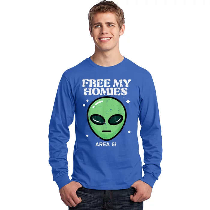 Alien Free My Homies Area 51 Funny Ufo Long Sleeve Shirt