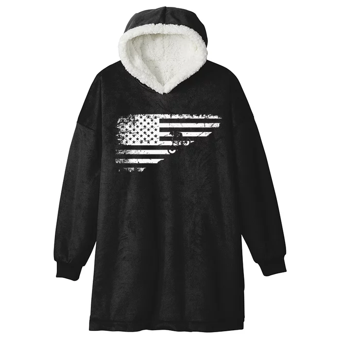 American Flag Mtb Mountain Bike Apparel Mountain Bike Hooded Wearable Blanket