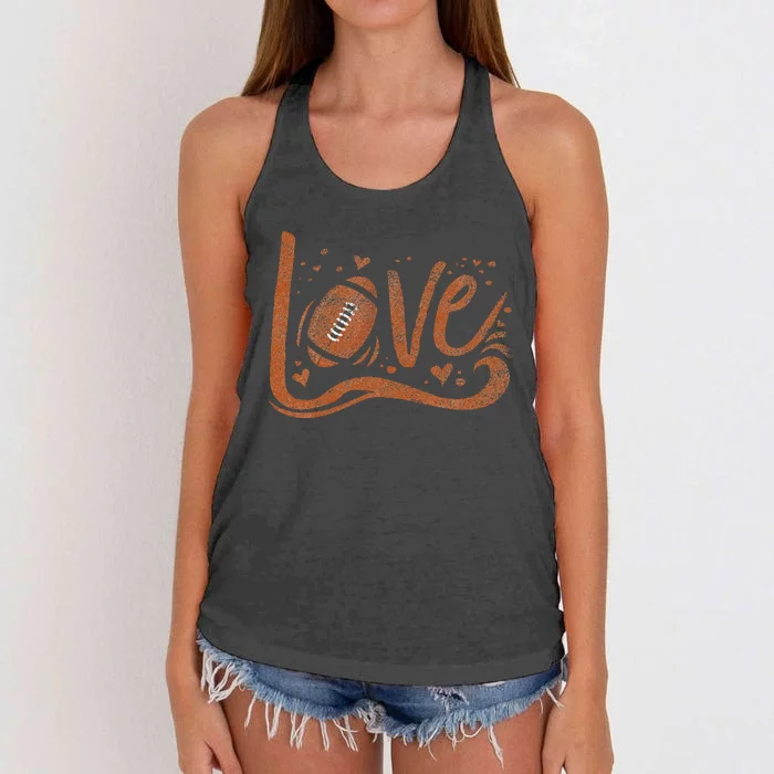 American Football Mom American Football Lover Women's Knotted Racerback Tank