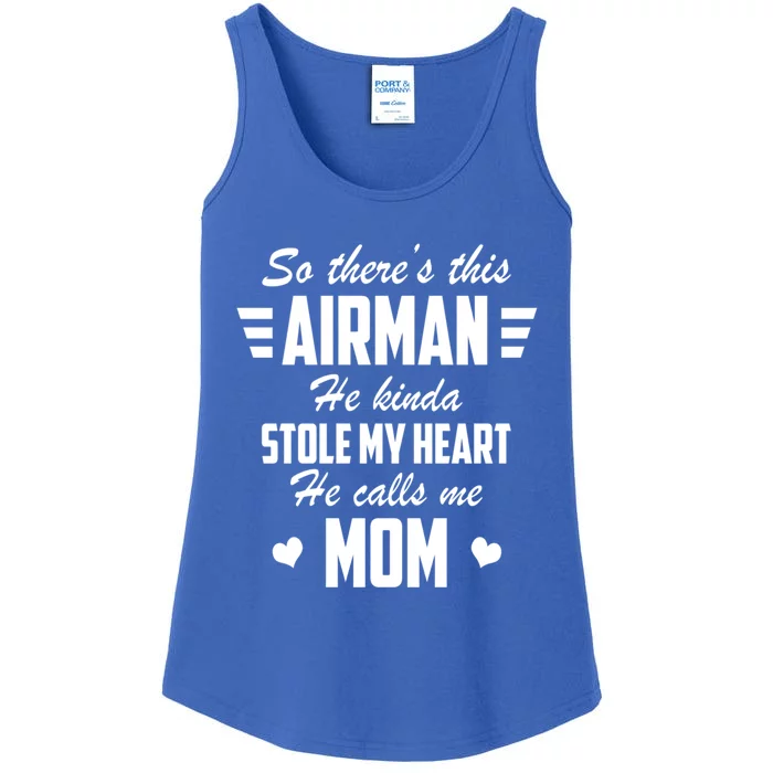 Air Force Mom Air Stole My Heart Gift Ladies Essential Tank