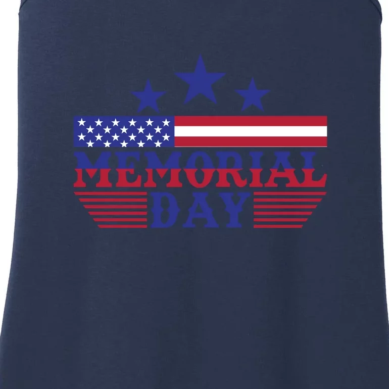 American Flag Memorial Day Gift Ladies Essential Tank