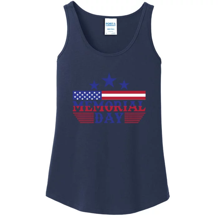 American Flag Memorial Day Gift Ladies Essential Tank