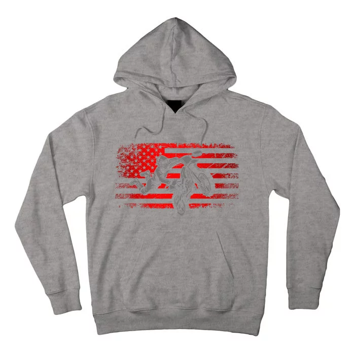 American Flag Motocross Apparel Motocross Dirt Bike Tall Hoodie