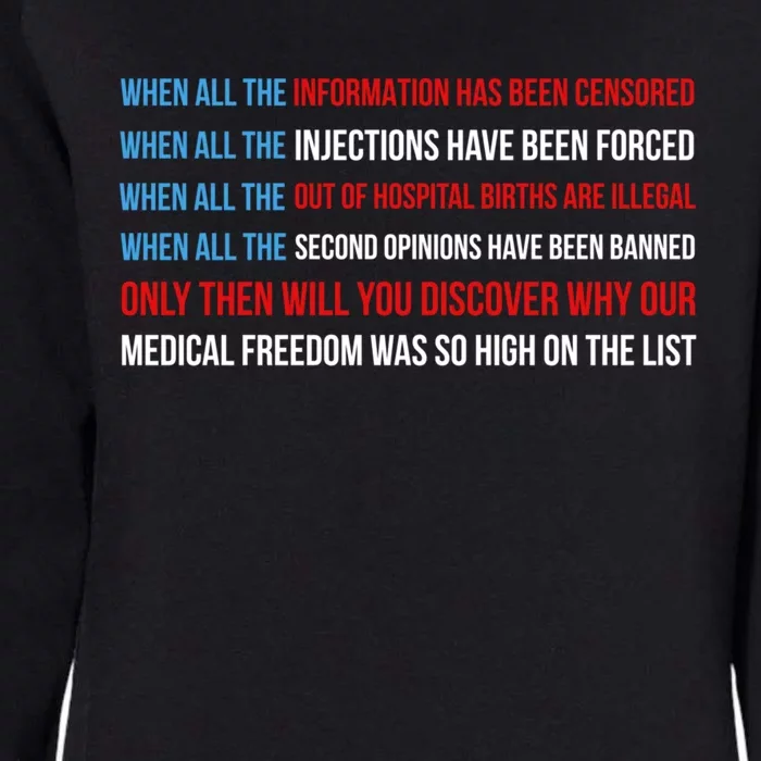 American Flag Medical Freedom No Vaccine Mandates Anticool Giftvax Meaningful Gi Womens California Wash Sweatshirt