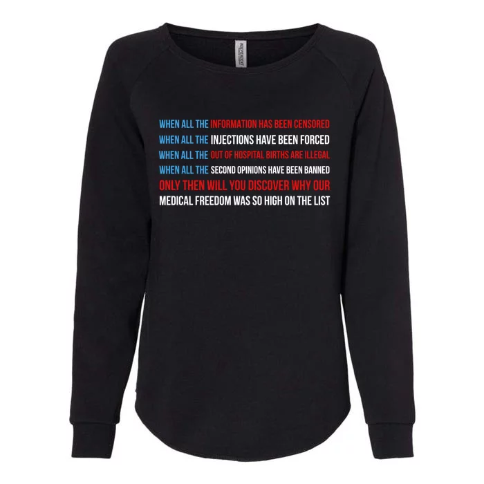 American Flag Medical Freedom No Vaccine Mandates Anticool Giftvax Meaningful Gi Womens California Wash Sweatshirt