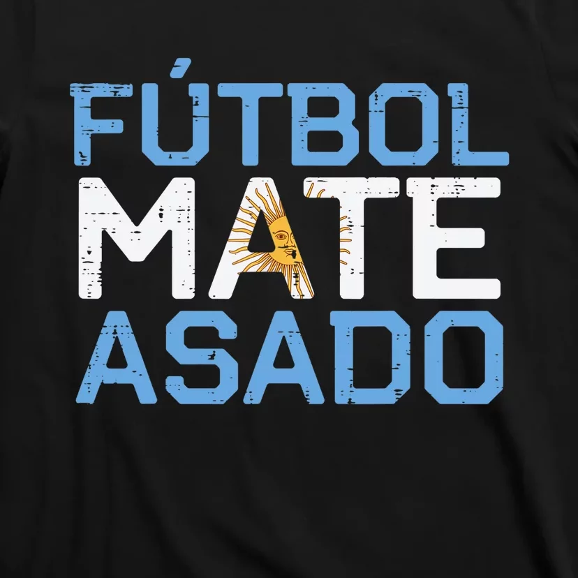 Argentina Futbol Mate Asado Flag Soccer T-Shirt