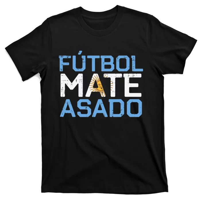 Argentina Futbol Mate Asado Flag Soccer T-Shirt